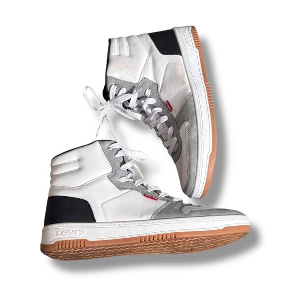 Levi's Mens Drive Hi Synthetic Leather and Suede Casual Hightop Sneaker Shoe 9.5 - Picture 1 of 14